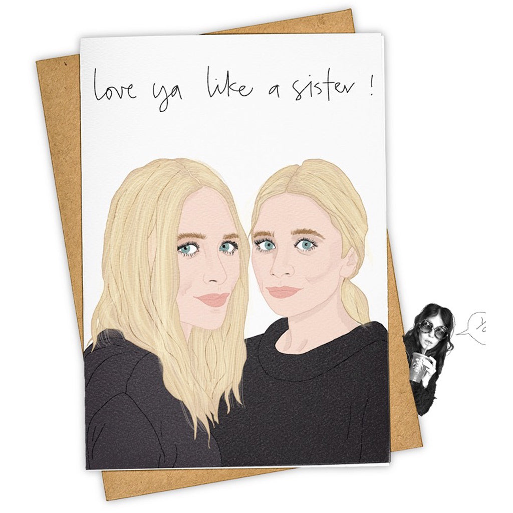 Like A Sister Olsen Twins Card