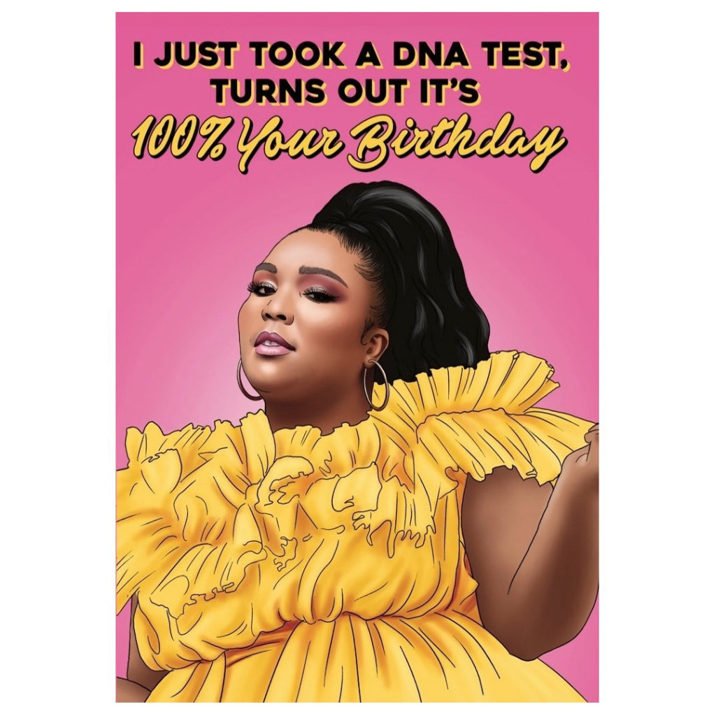 Lizzo DNA Test Birthday Card