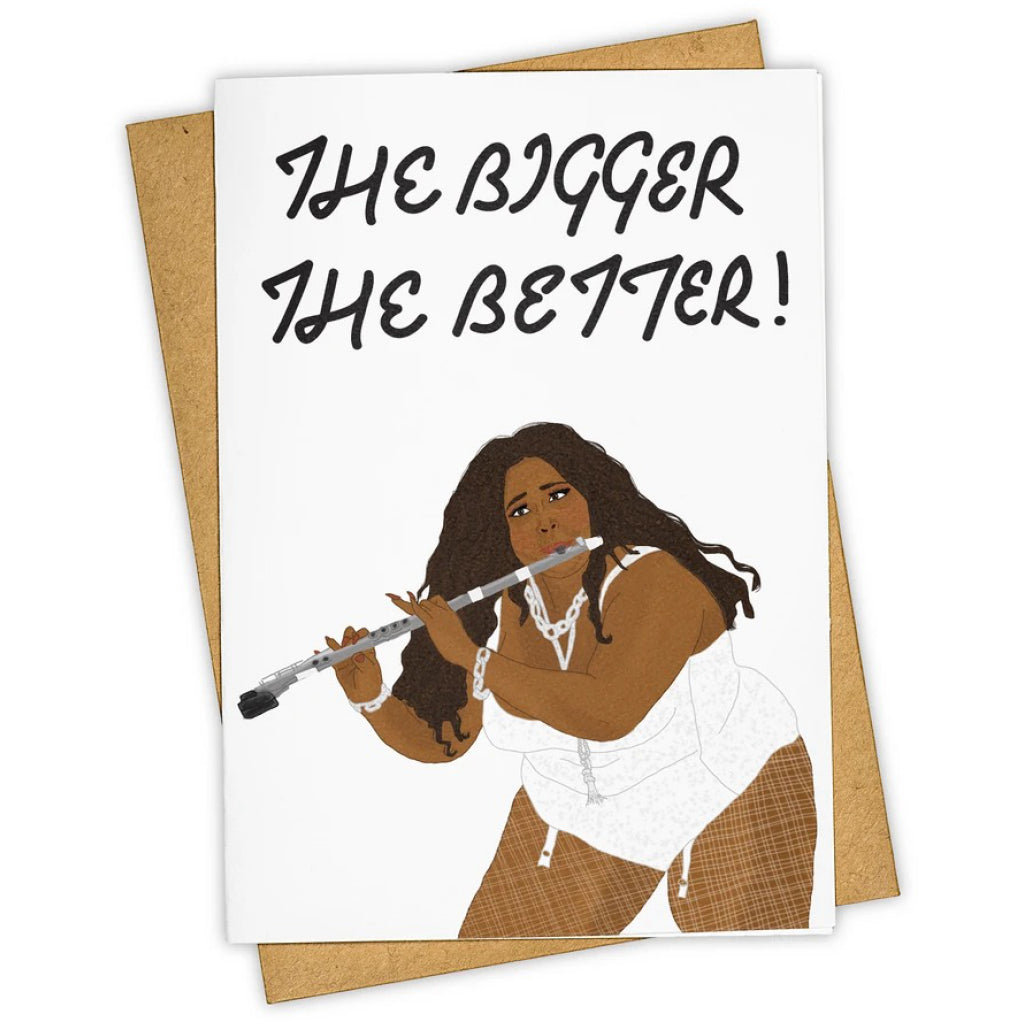 Lizzo Playing Flute Card