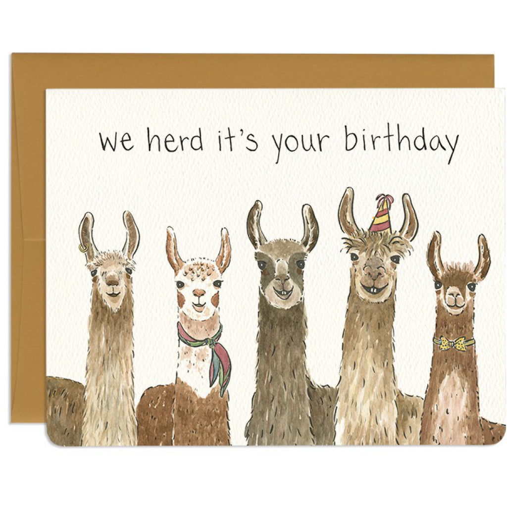 Llama Birthday Card