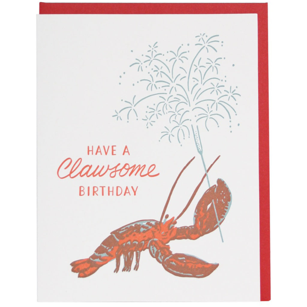 Lobster Clawsome Birthday Card