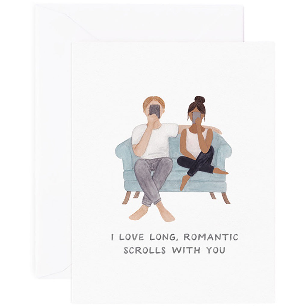 Long Romantic Scrolls Card