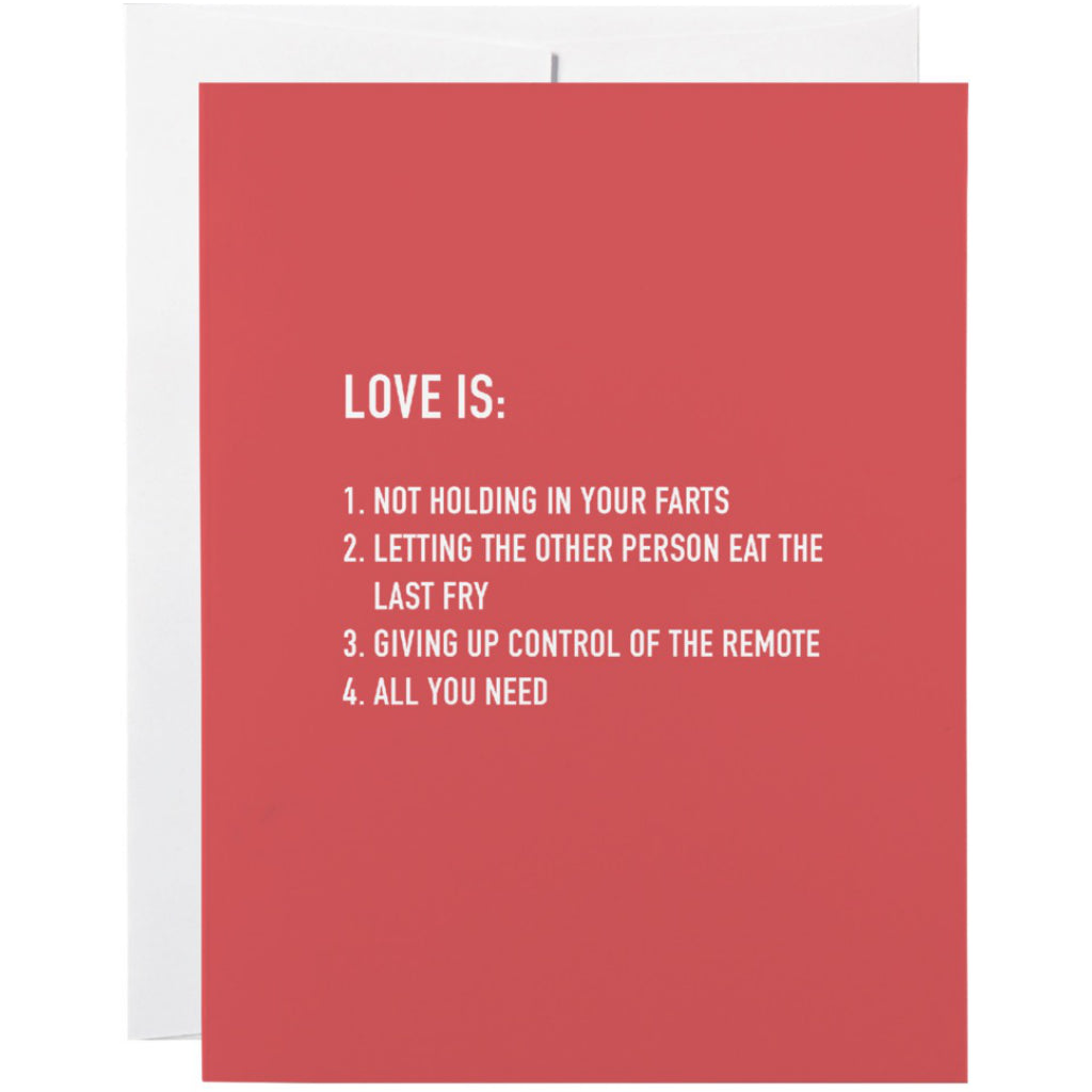 Love Is List Card
