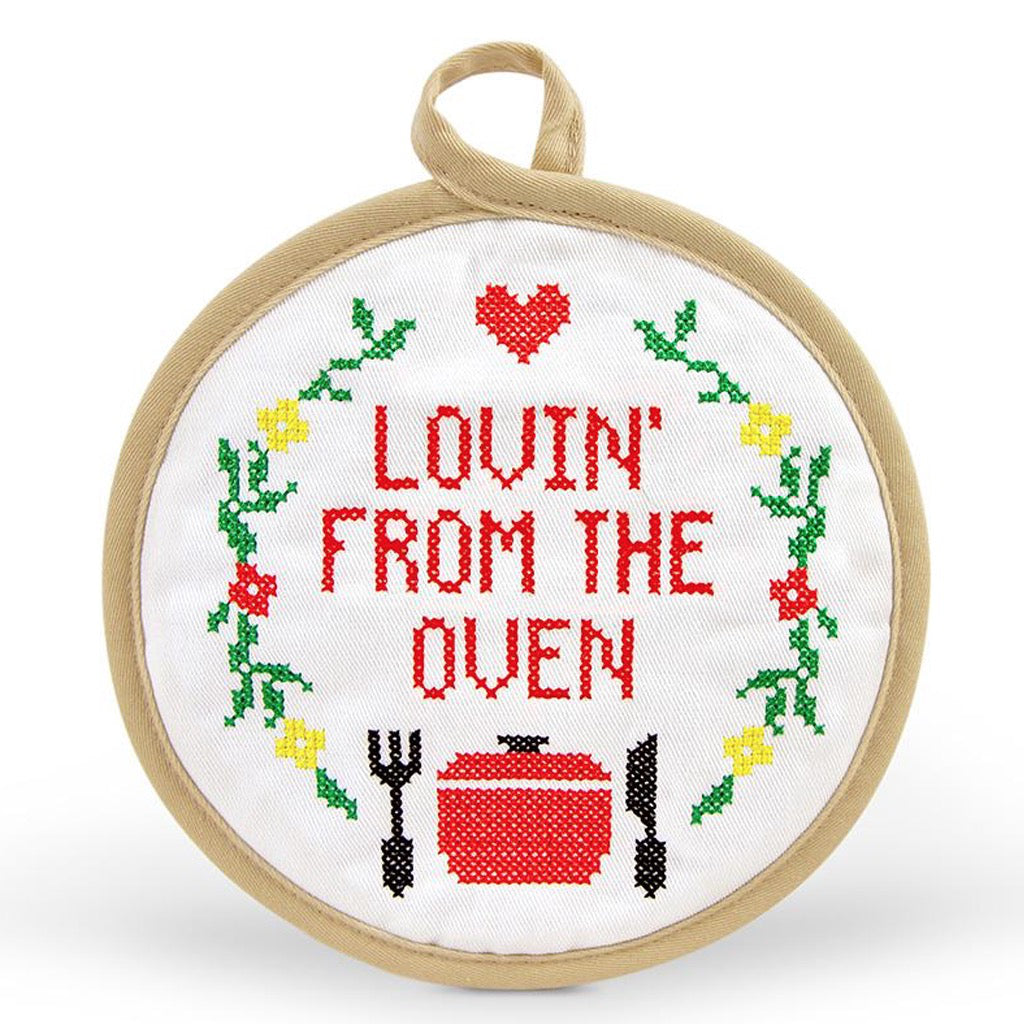 Lovin' From The Oven In Stitches Potholder.