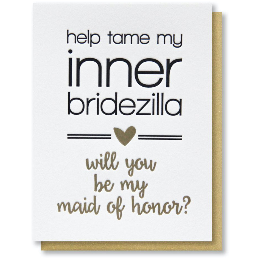 Maid of Honor Inner Bridezilla Card