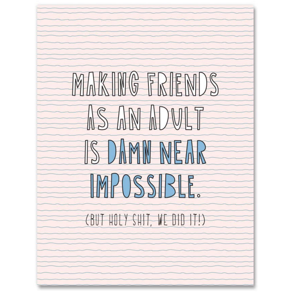 Making Adult Friends Card