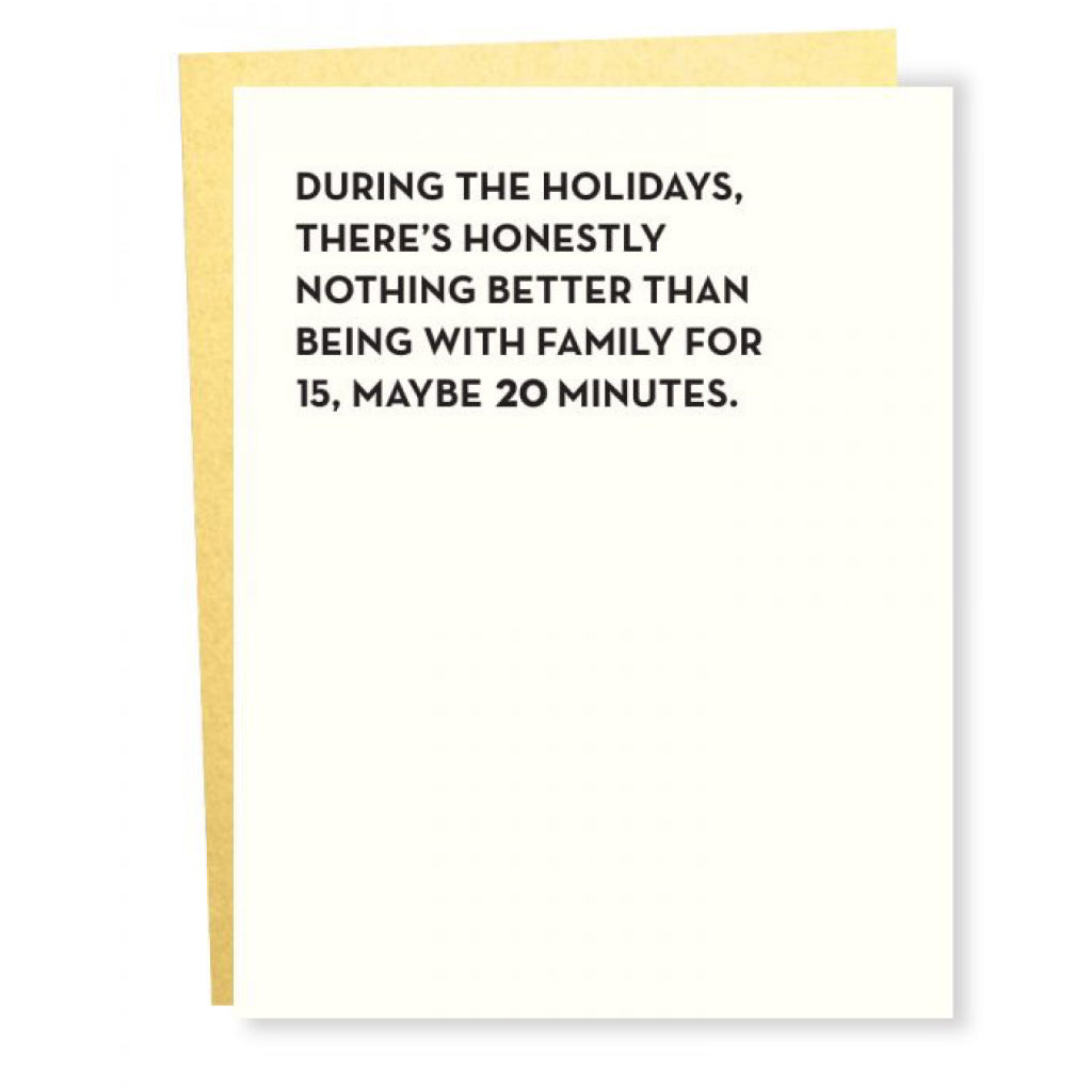 Maybe 20 Minutes Family Time Card