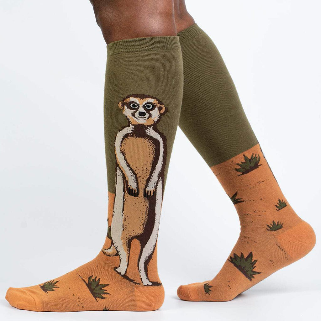 Meerkat Manner Knee Socks Lifestlye