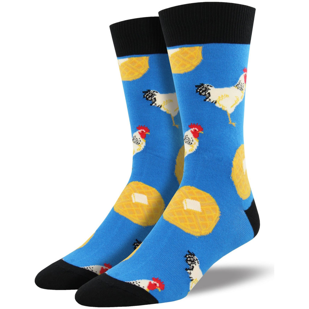 Men's Chicken & Waffles Socks Blue