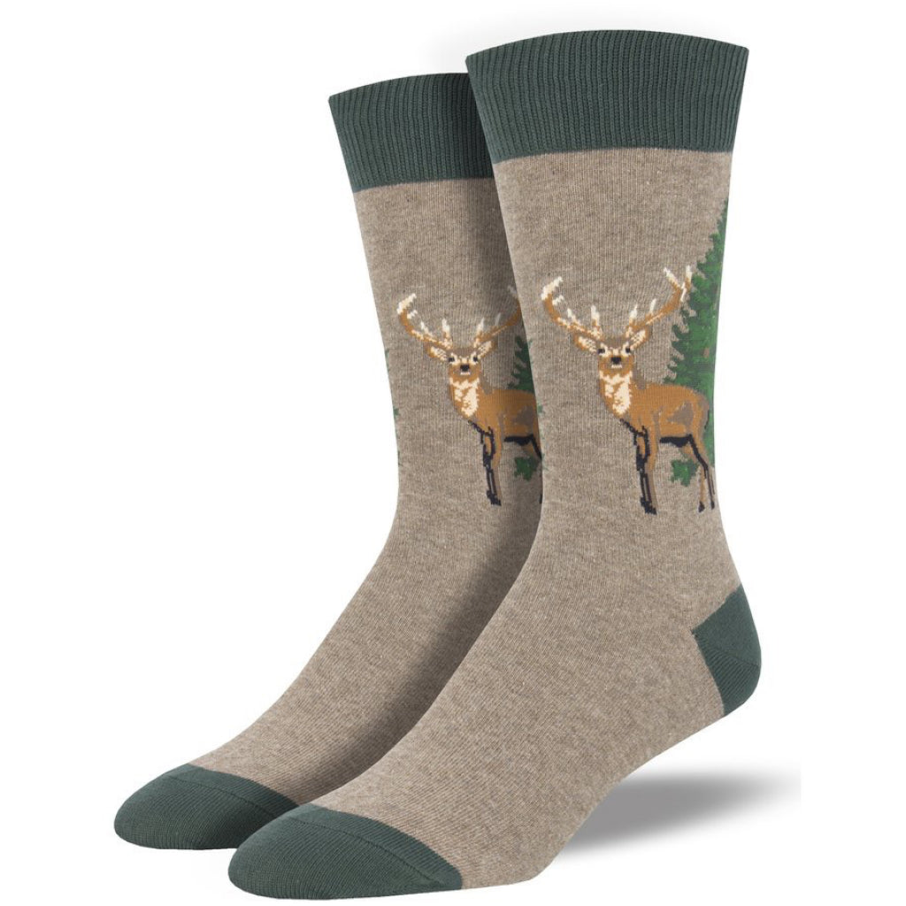 Men's Going Stag Socks Brown Heather