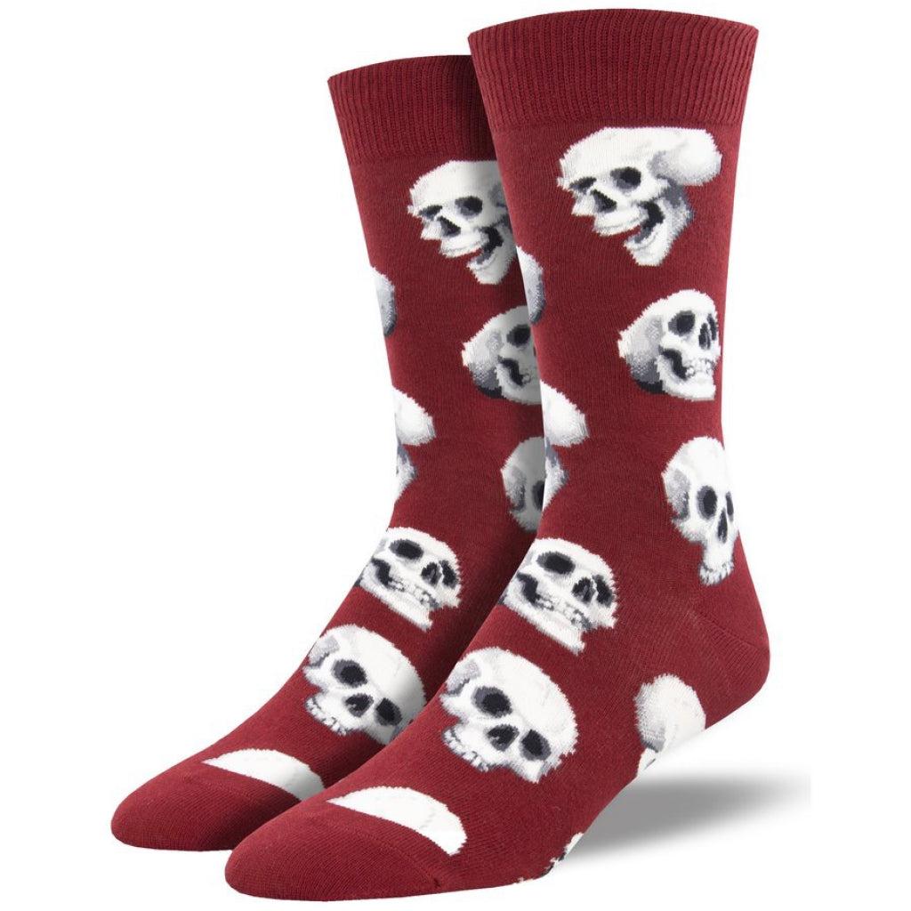 Men's Red Sacred Skulls Socks