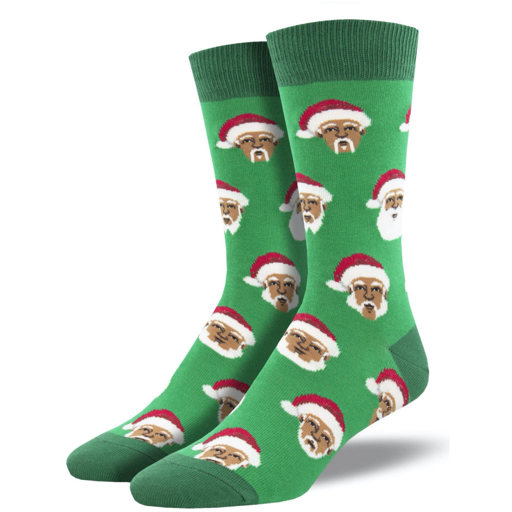 Men's Styling Santa Socks Green