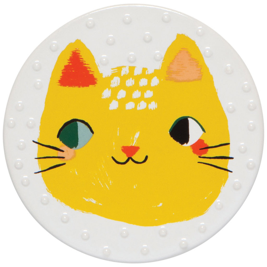 Meow Meow Coasters Ceramic Set of 4 Sample
