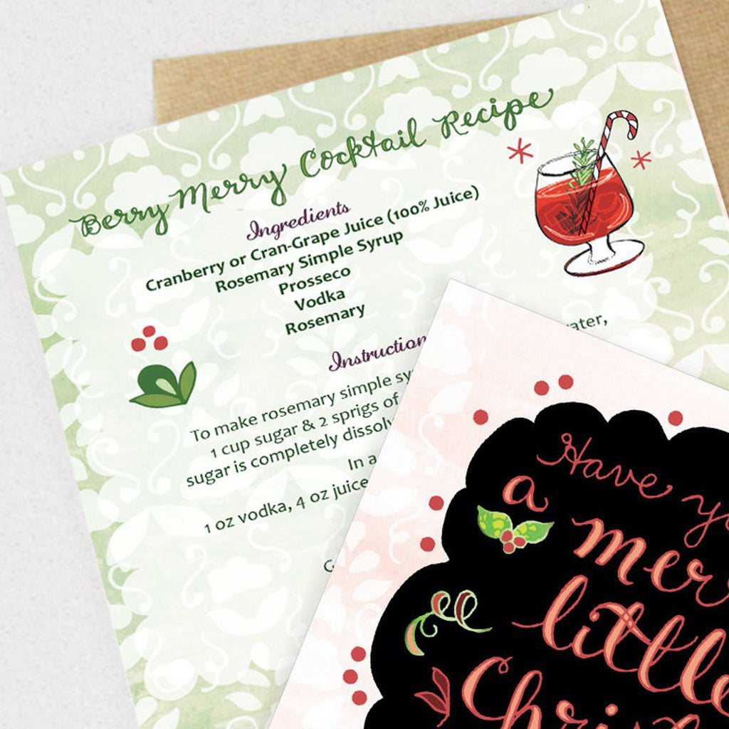 Merry Little Christmas Drink Card Back
