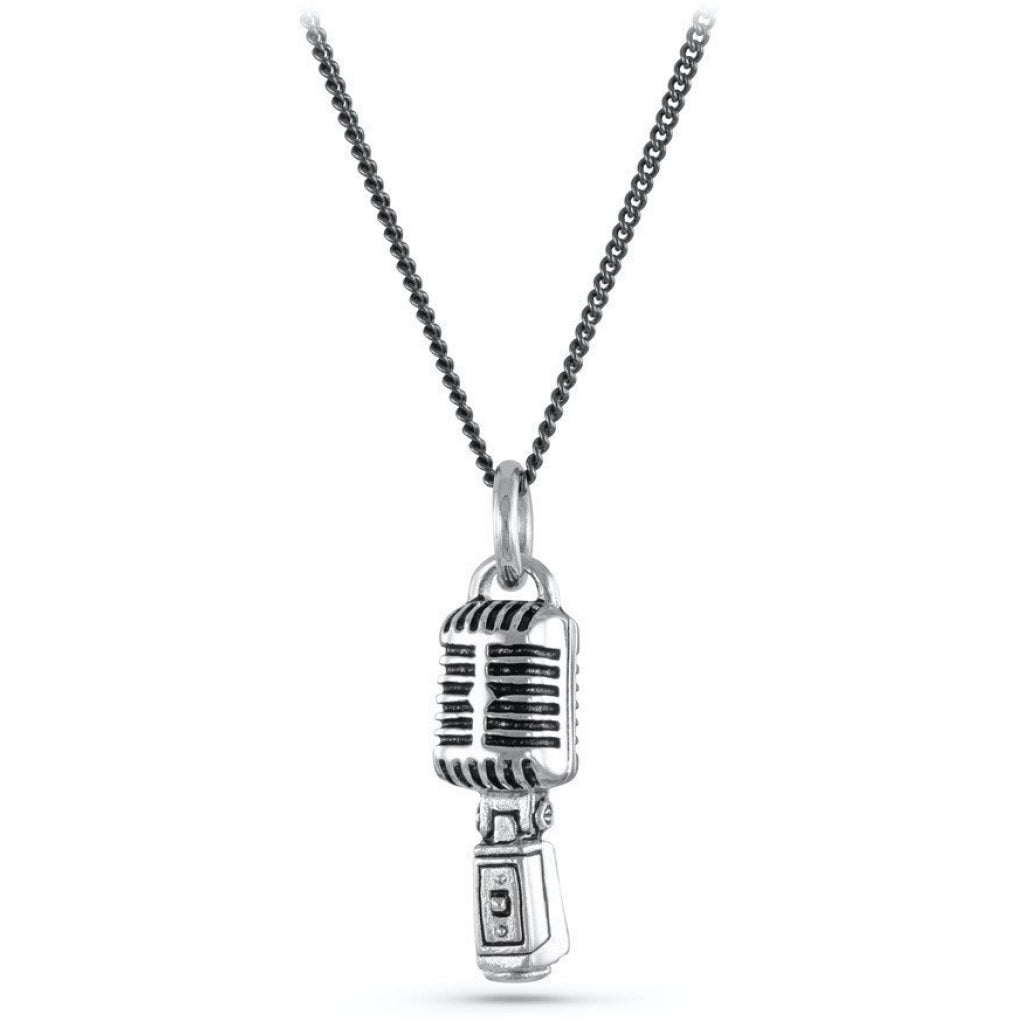 Microphone Silver Necklace