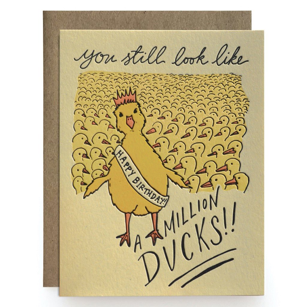 Million Ducks Birthday Card