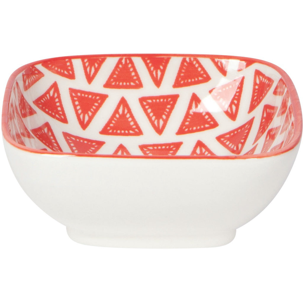 Mix & Prep Square Pinch Bowls Set of 4 Red