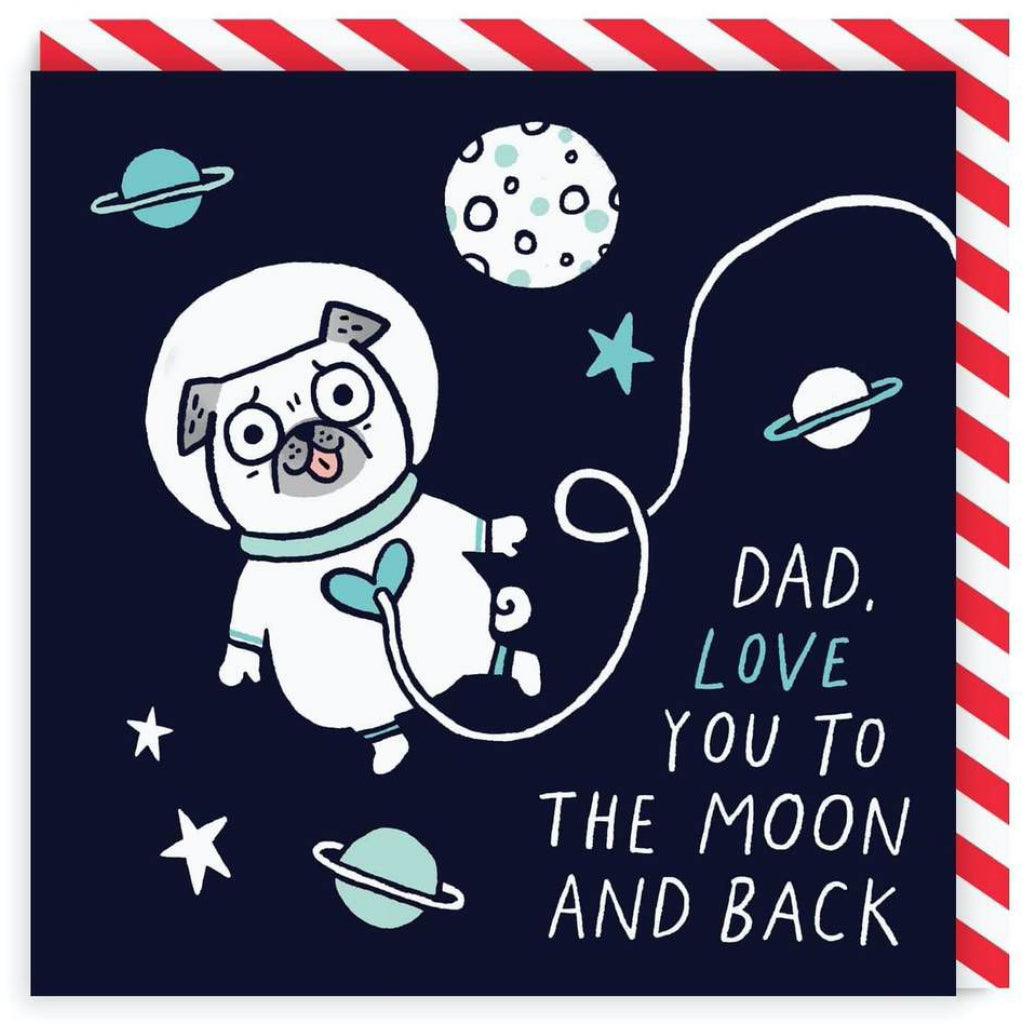Moon And Back Dad Card