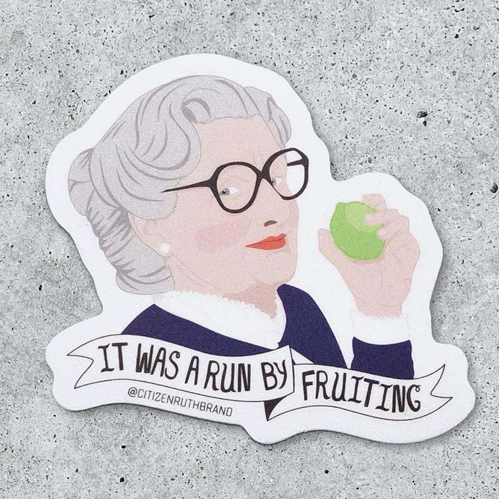 Mrs. Doubtfire Run By Fruiting Sticker