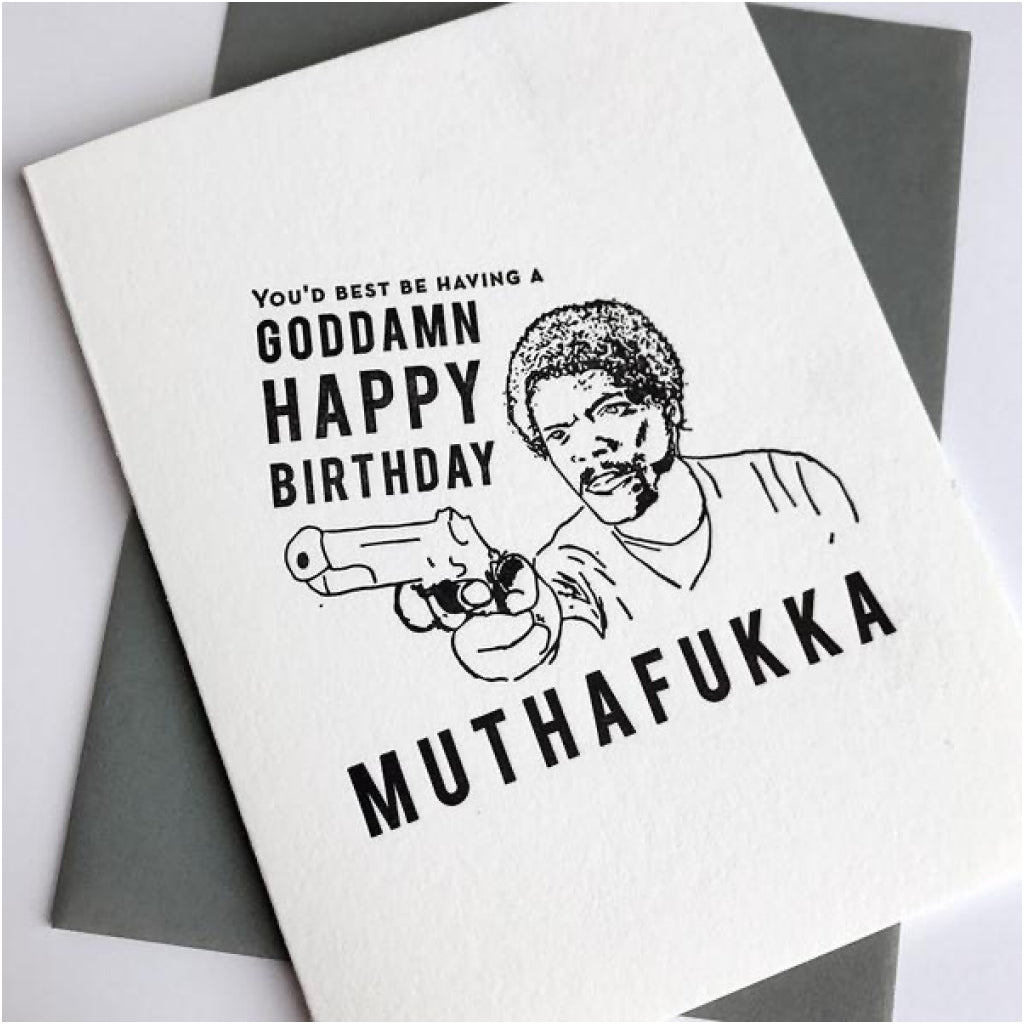 Muthafukka Pulp Fiction Birthday Card