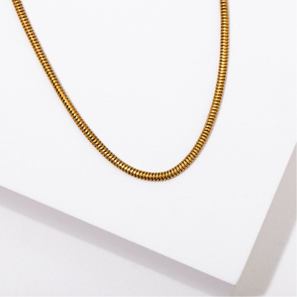 Nadia 20" Round Snake Chain Necklace.