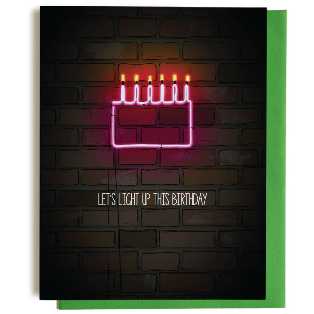 Neon Birthday Card