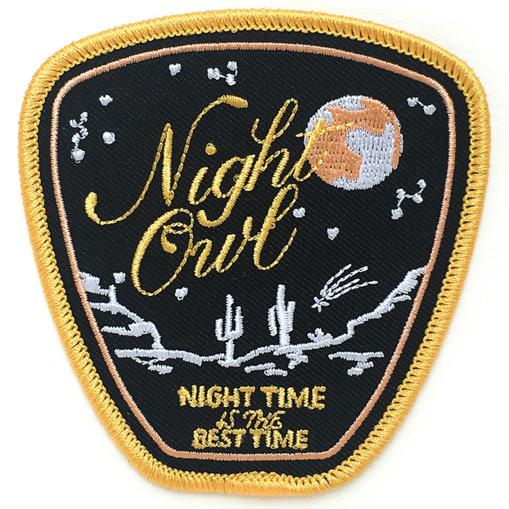 Night Owl Iron On Patch