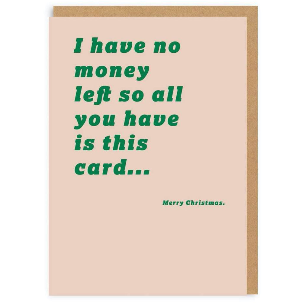 No Money Left Card