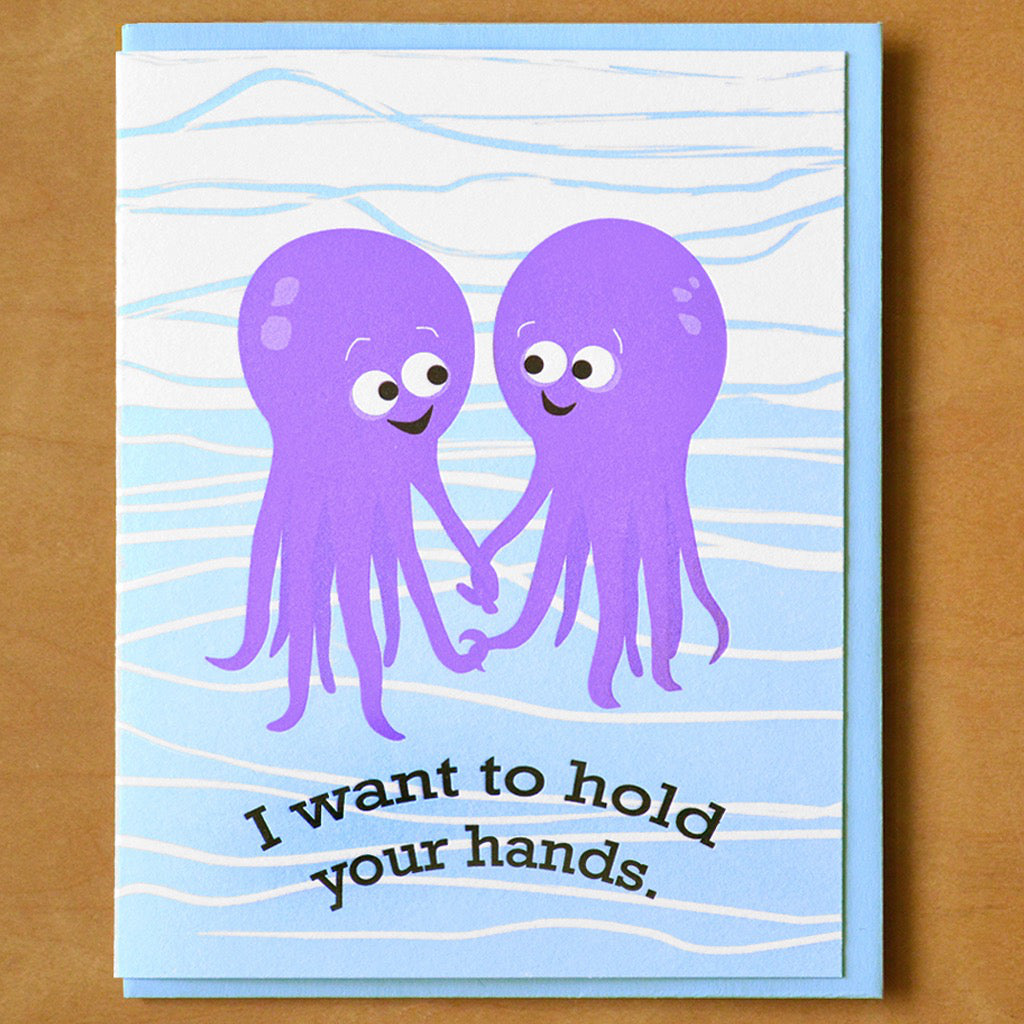Octopi Hold Hands Card