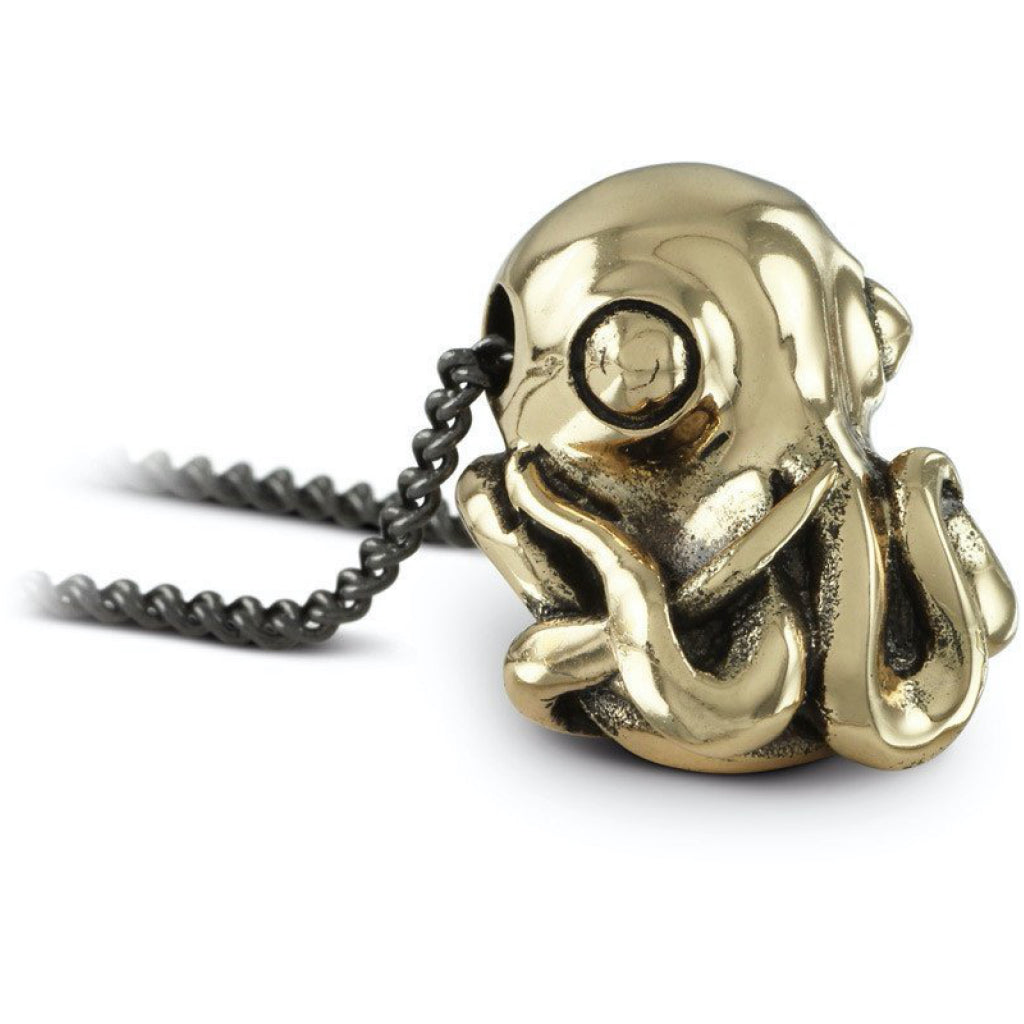 Octopus Bronze Necklace Closeup