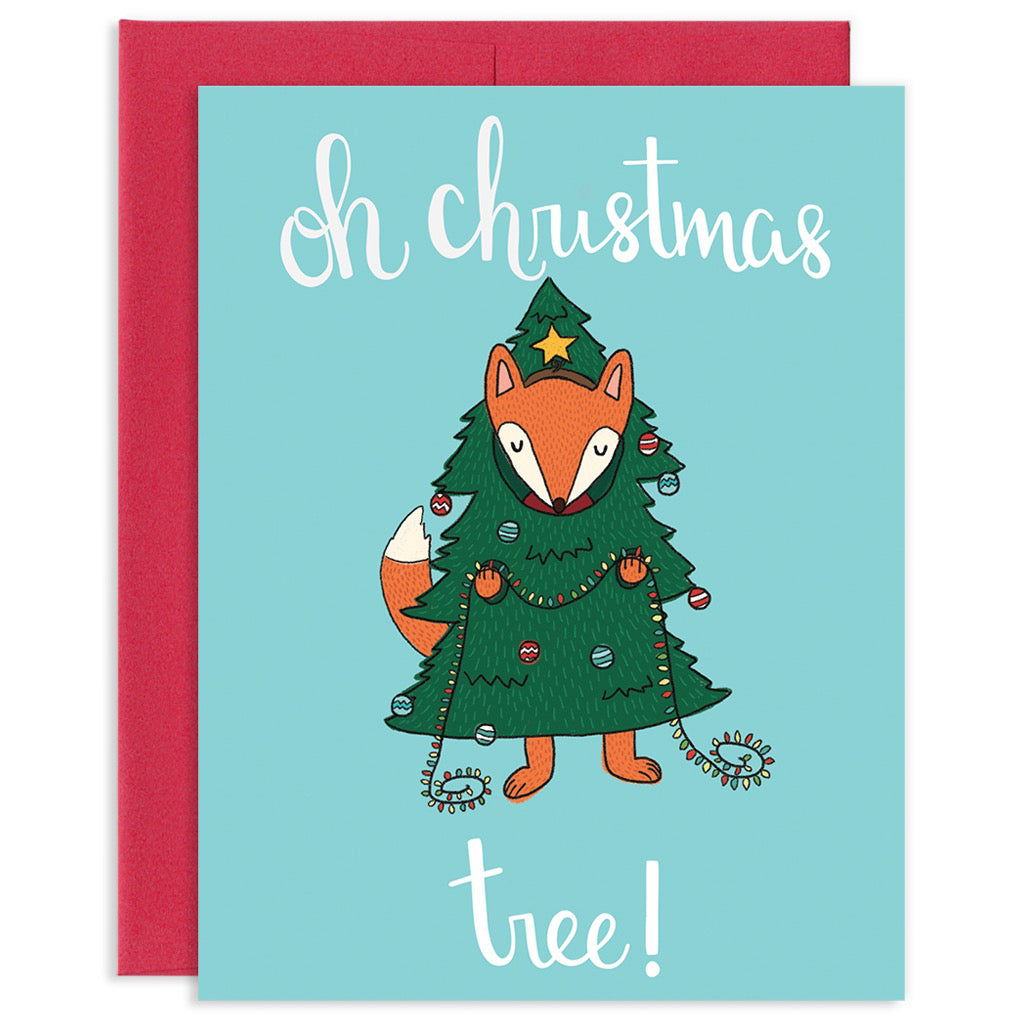 Oh Christmas Tree Fox Card