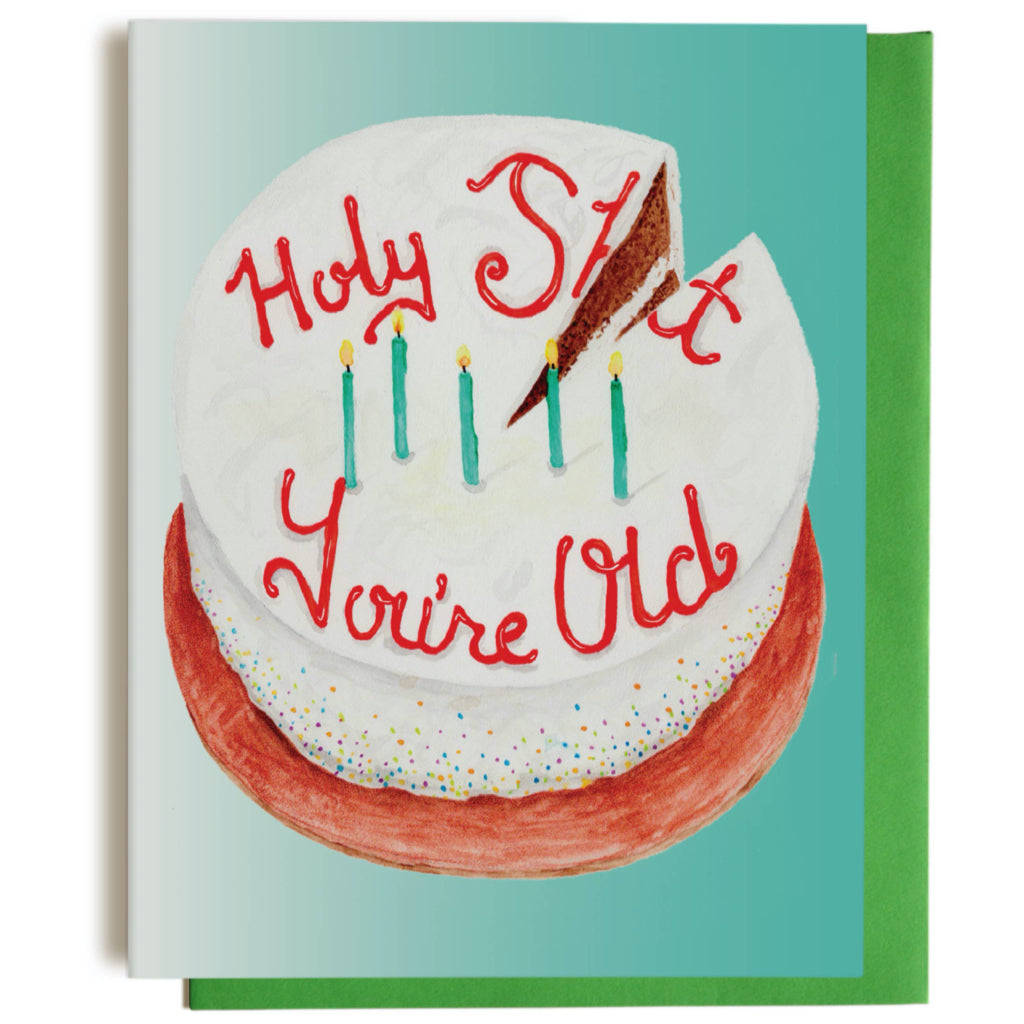 Old Cake Birthday Card