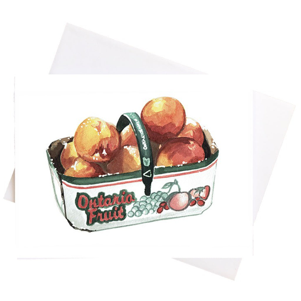 Ontario Peaches Watercolour Card