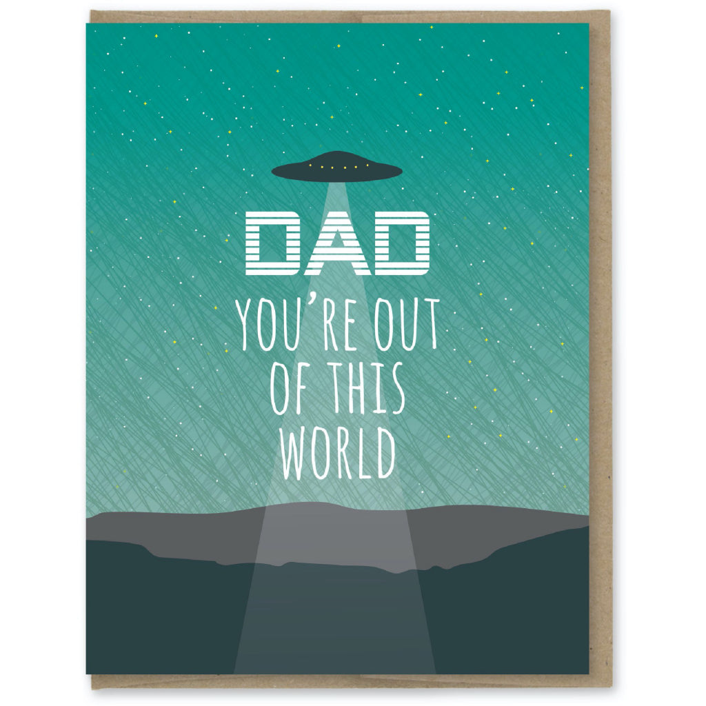 Out Of This World UFO Dad Card