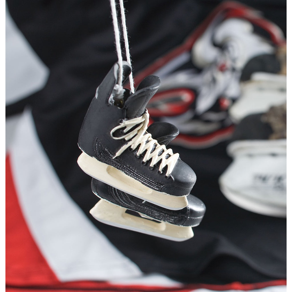 Pair Black Hockey Skates hanging