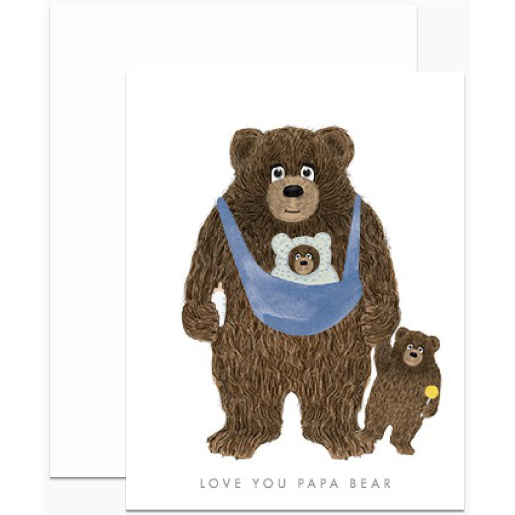 Papa Bear With Baby Bears Card