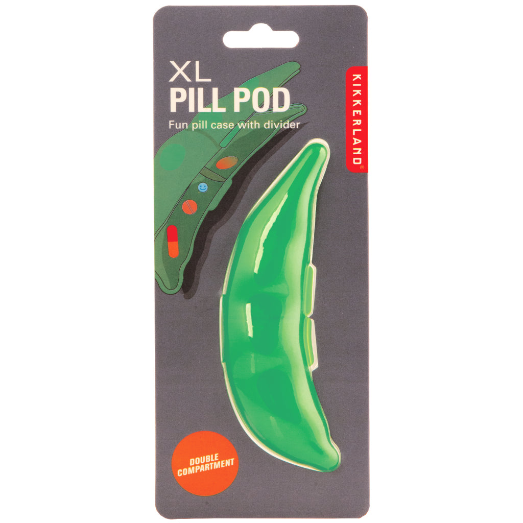 Packaging of Peapod Pill Case Large.