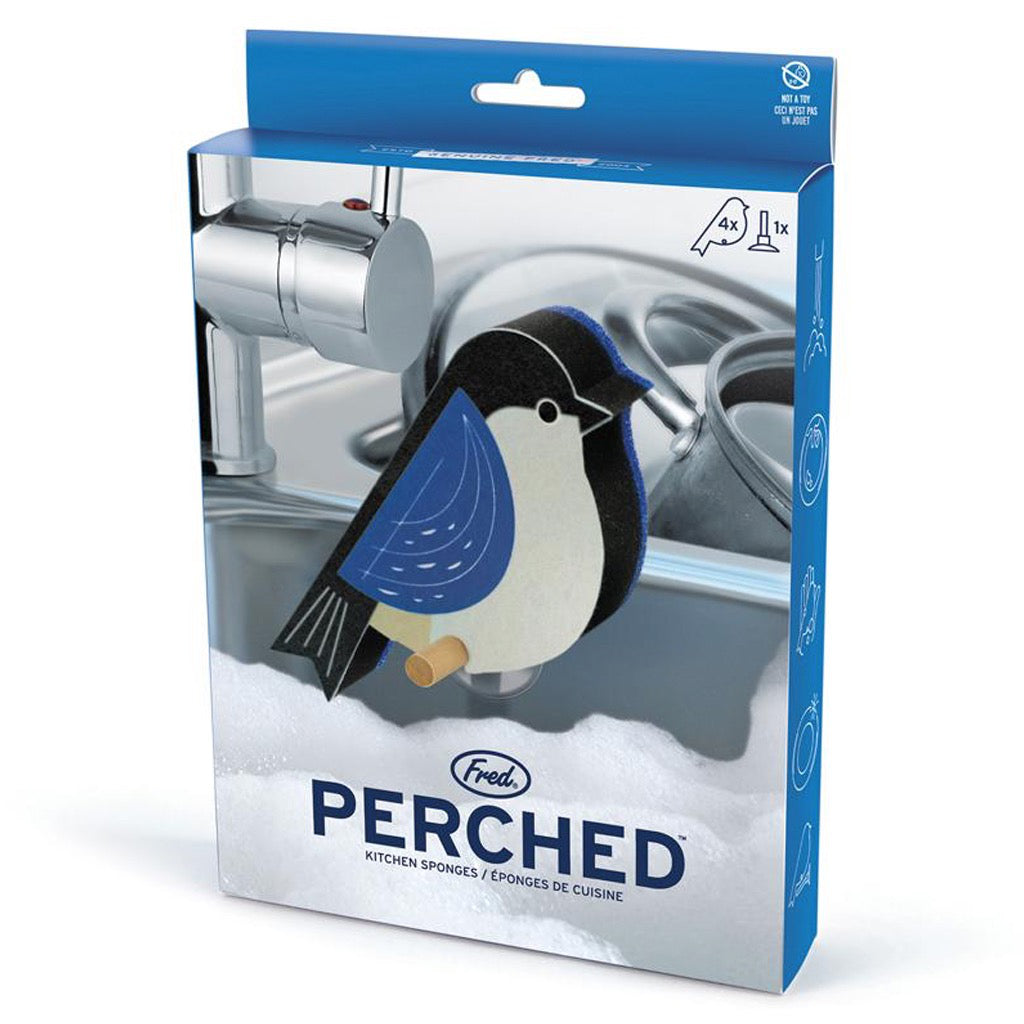 Perched Bird Dish Sponges Packaging