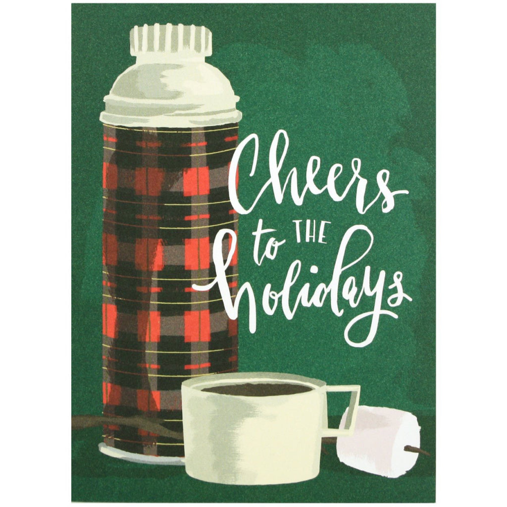 Plaid Thermos Holiday Card
