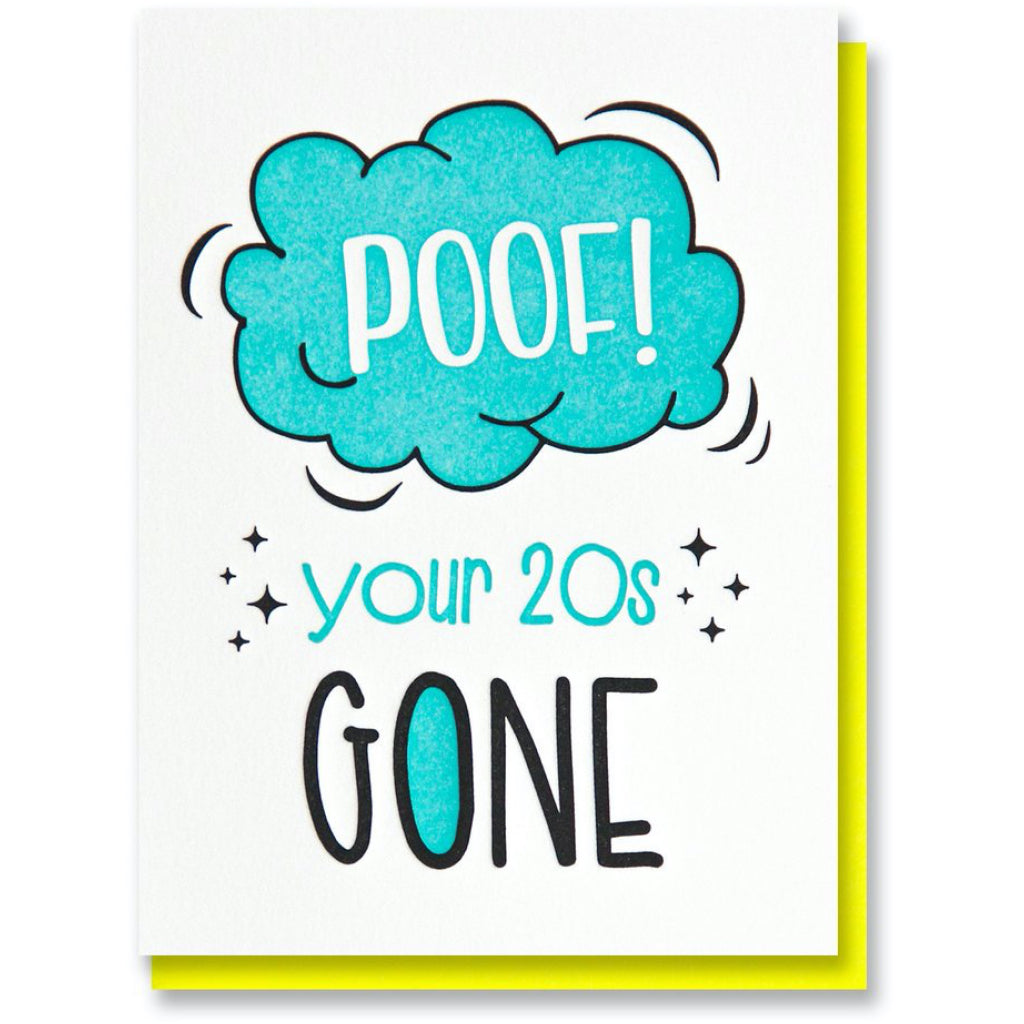 Poof 20s Birthday Card