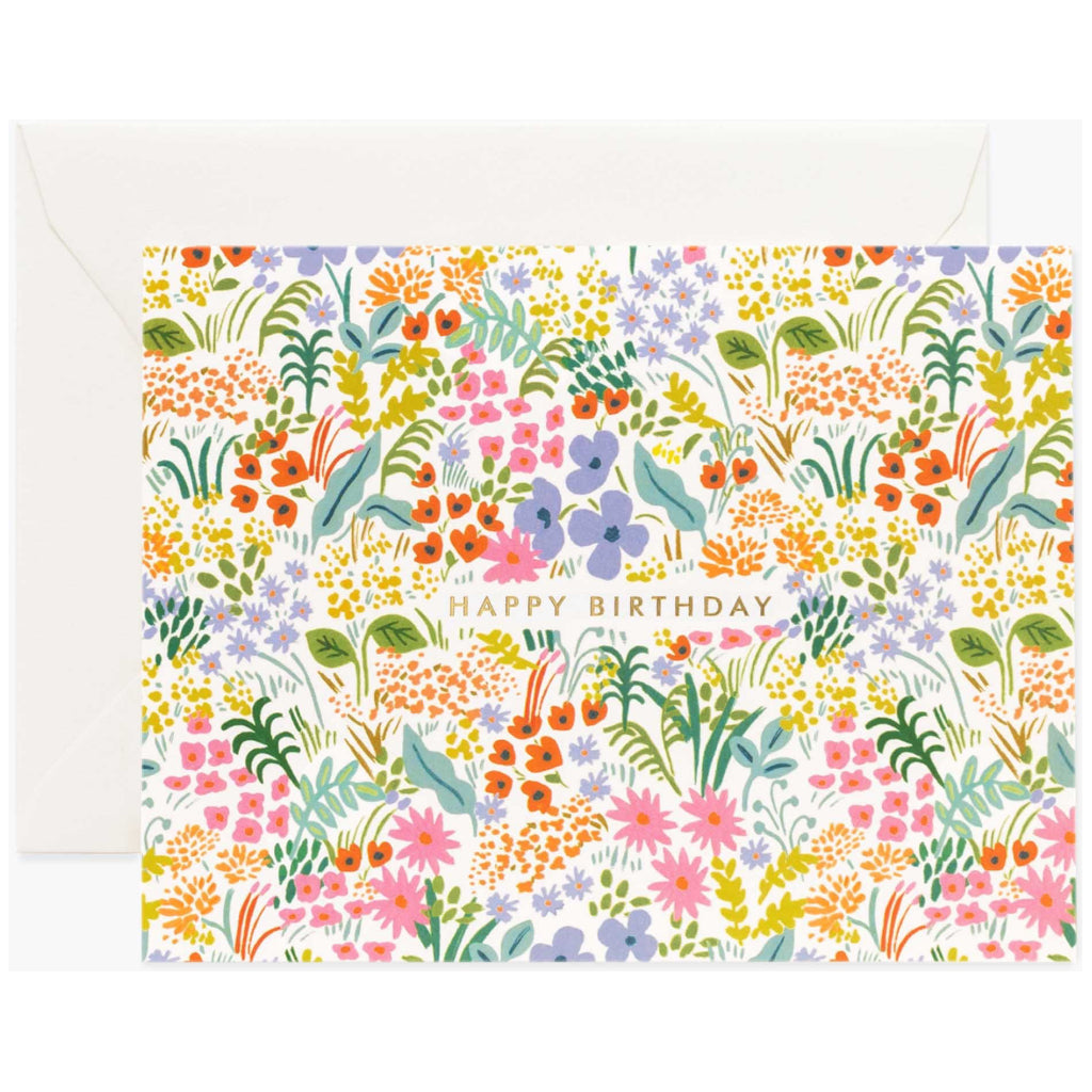 Prairie Floral Pastel Birthday Card Envelope
