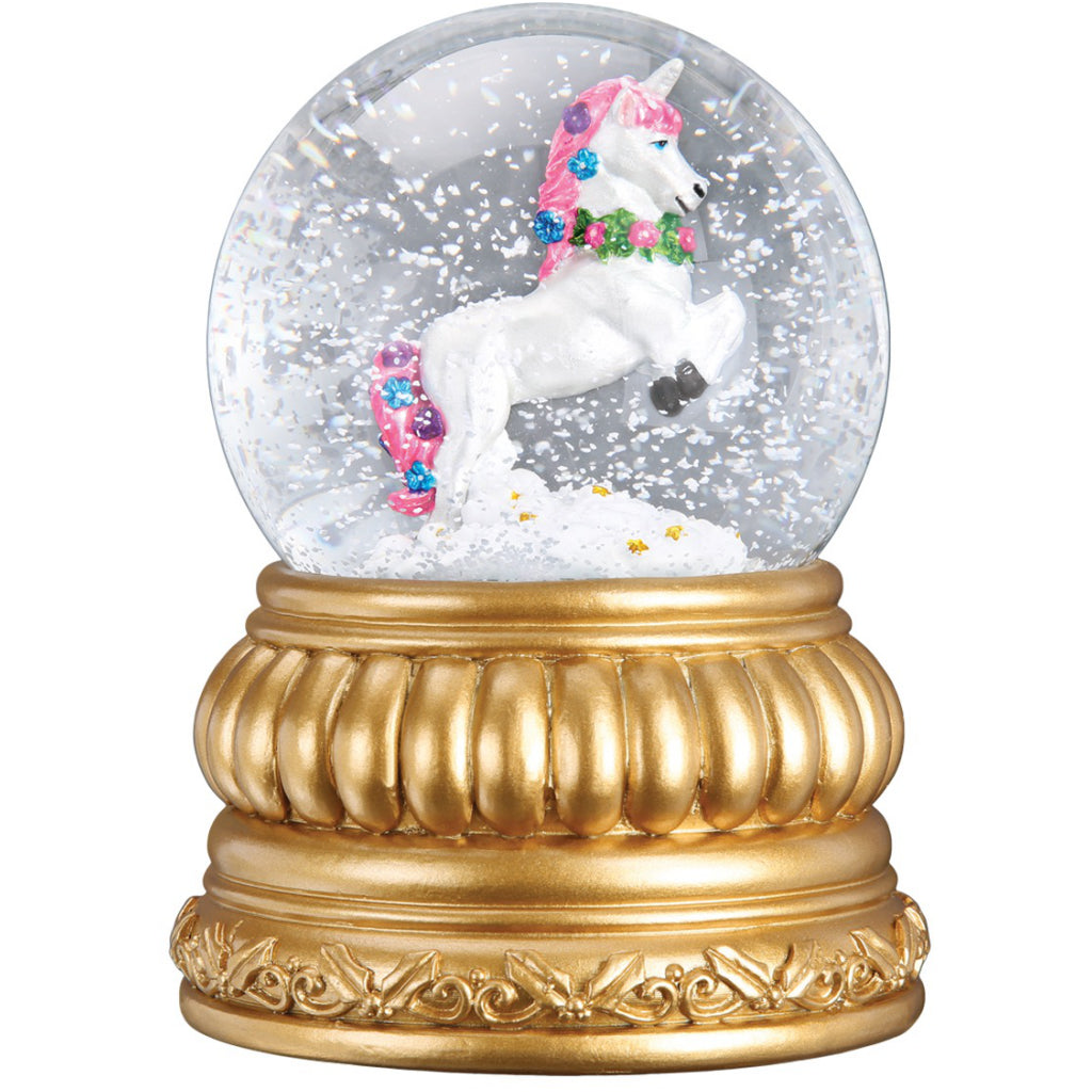 Prancing Unicorn Snow Globe