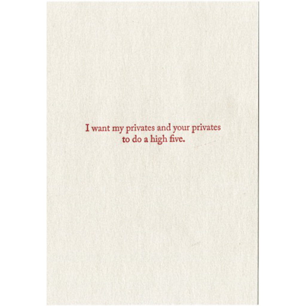 Privates High Five Card