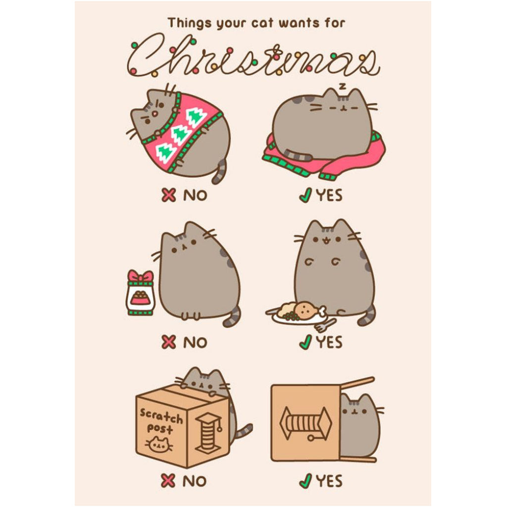 Pusheen Things Your Cat Wants Card
