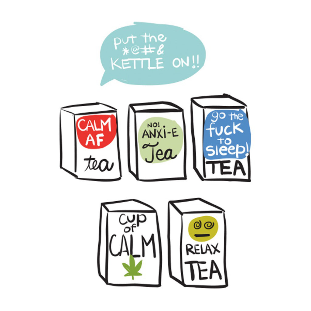 Put the Kettle On Tea Set Card