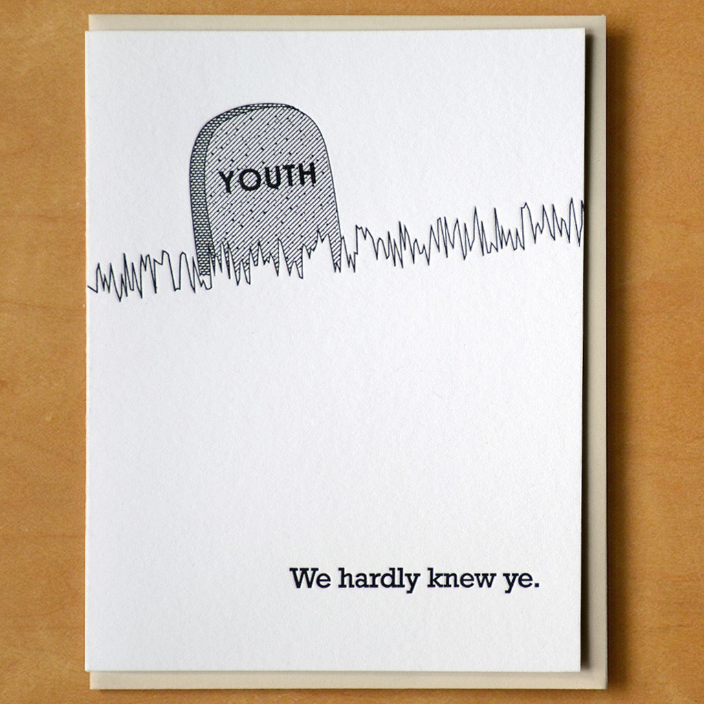RIP Youth Gravestone Card