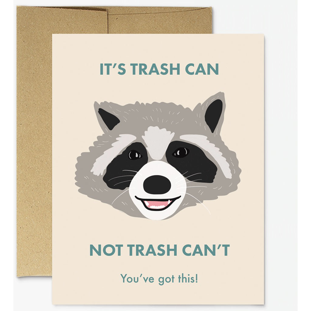 Raccoon Trash Can Not Trash Can't Card