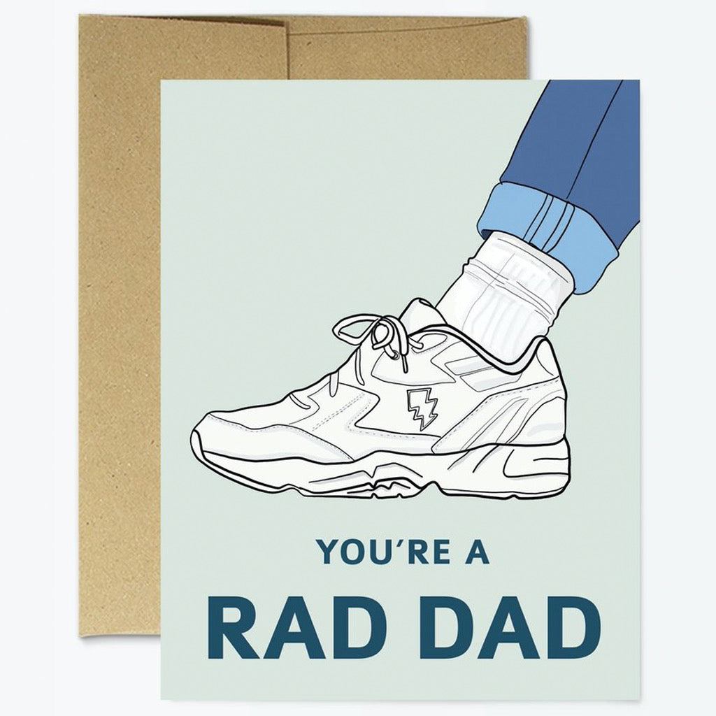 Rad Dad White Sneakers Card
