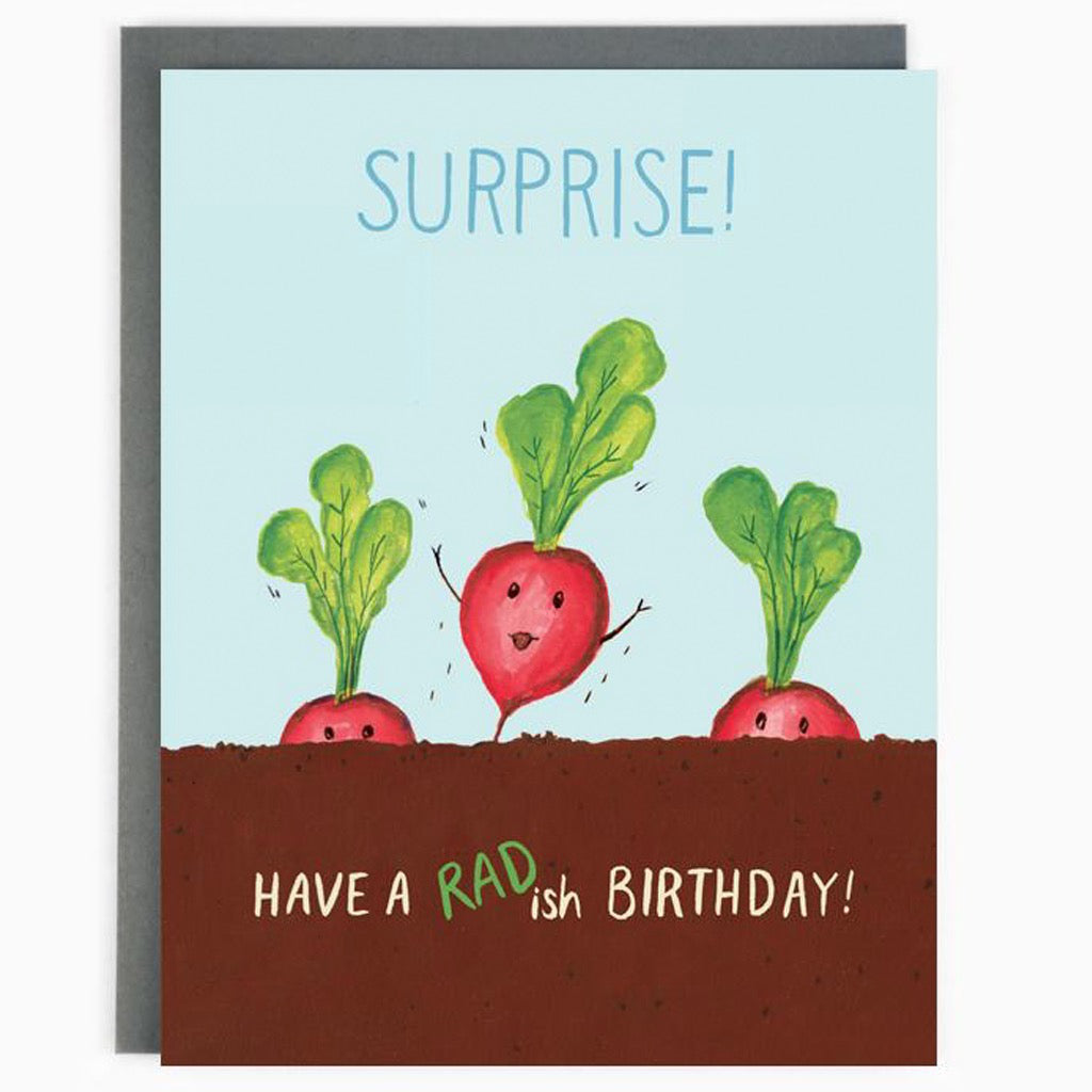 Radishes Birthday Card