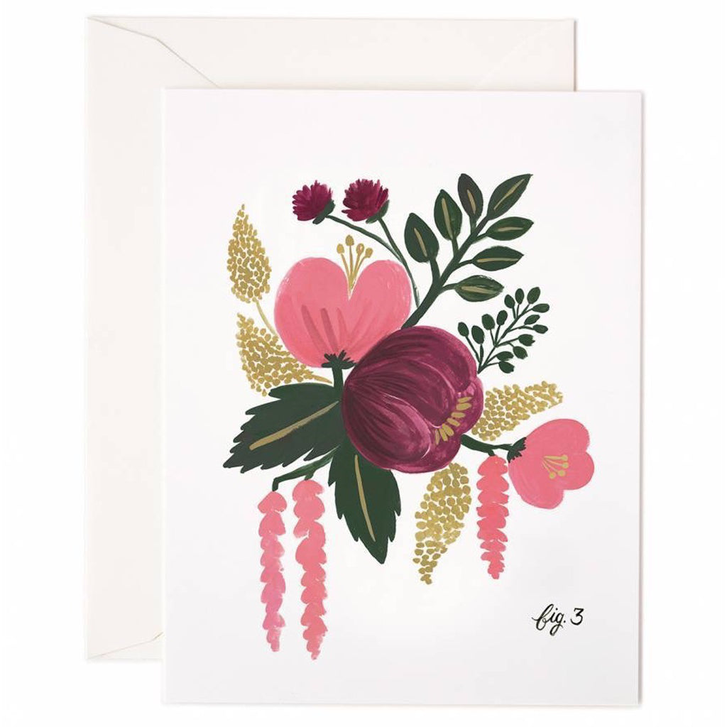 Raspberry Floral Card